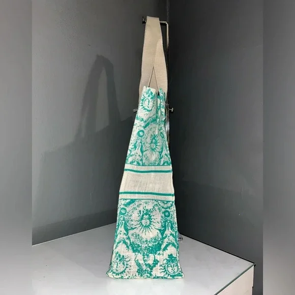 Christian Dior Dioriviera Aquamarine Cloth Linen Tote Bag - Picture 10 of 12